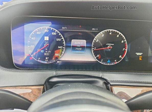 WDDUG8DB3JA386311 2018 MERCEDES-BENZ S Black Vista del cuadro de instrumentos