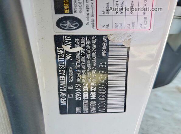 WDDUG8DB7JA369186 2018 MERCEDES-BENZ S White Vista del compartimento del motor