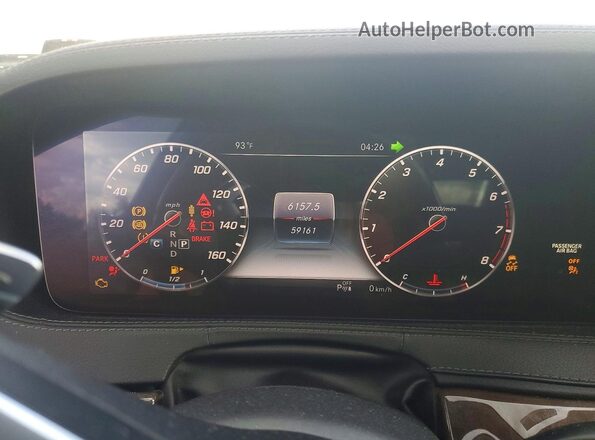 WDDUG8DBXJA393126 2018 MERCEDES-BENZ S Black Սարքավորումների վահանակի տեսք