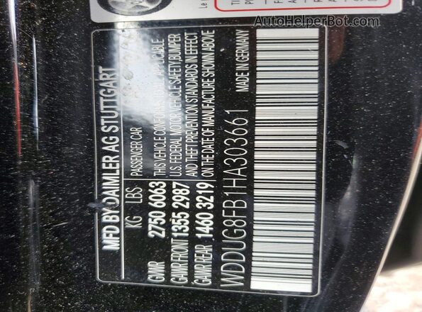 WDDUG8FB1HA303661 2017 MERCEDES-BENZ S Black Widok komory silnika