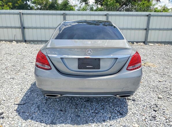WDDWF4JB7GR147363 2016 MERCEDES-BENZ C Gray Widok z tyłu