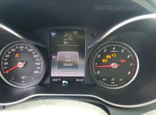 WDDWF4JB7GR147363 2016 MERCEDES-BENZ C Gray Widok zestawu wskaźników