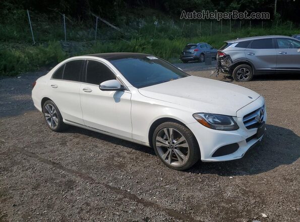 WDDWF4KB0JR413263 2018 MERCEDES-BENZ C White Передня права чверть
