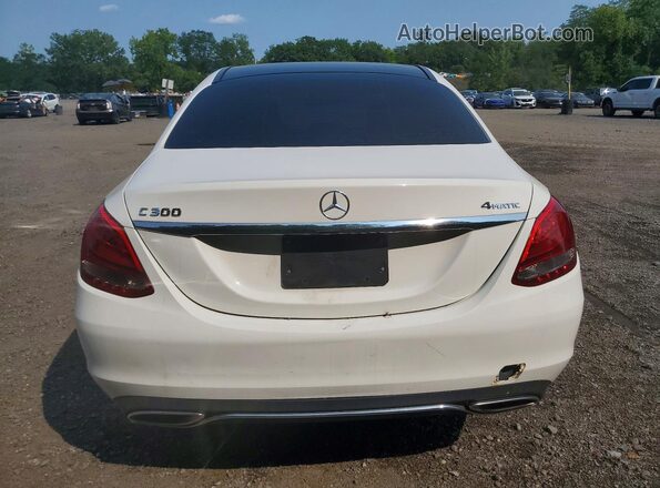 WDDWF4KB0JR413263 2018 MERCEDES-BENZ C White Вид ззаду