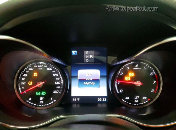 WDDWF4KB2GR146765 2016 MERCEDES-BENZ C White Instrument cluster view