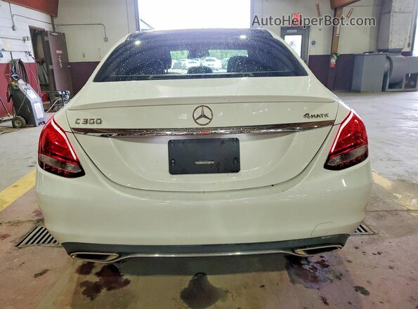 WDDWF4KB2GR146765 2016 MERCEDES-BENZ C White Rear view