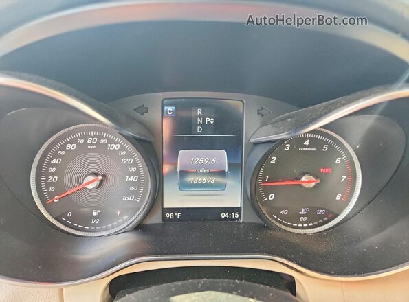 WDDWF4KB2HR285473 2017 MERCEDES-BENZ C White Սարքավորումների վահանակի տեսք