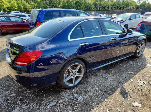 WDDWF4KB2JR416861 2018 MERCEDES-BENZ C Blue Trasero derecho
