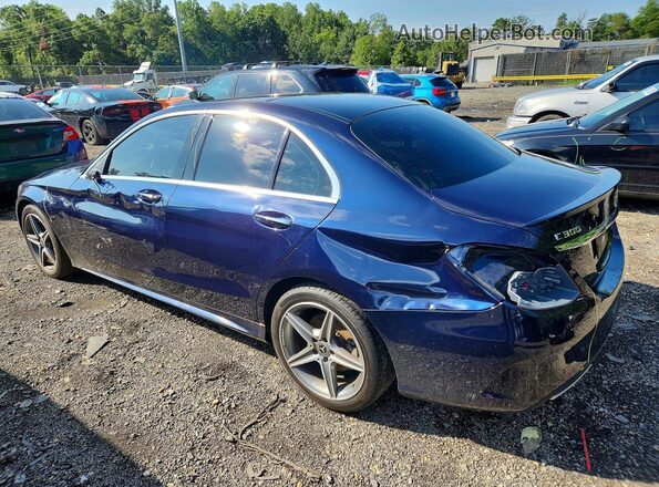WDDWF4KB2JR416861 2018 MERCEDES-BENZ C Blue Trasero izquierdo