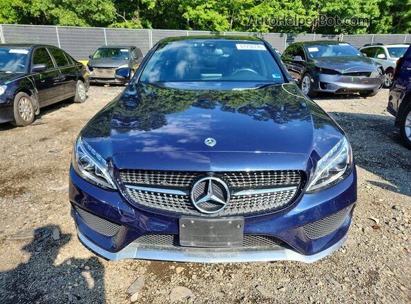 WDDWF4KB2JR416861 2018 MERCEDES-BENZ C Blue Vista frontal