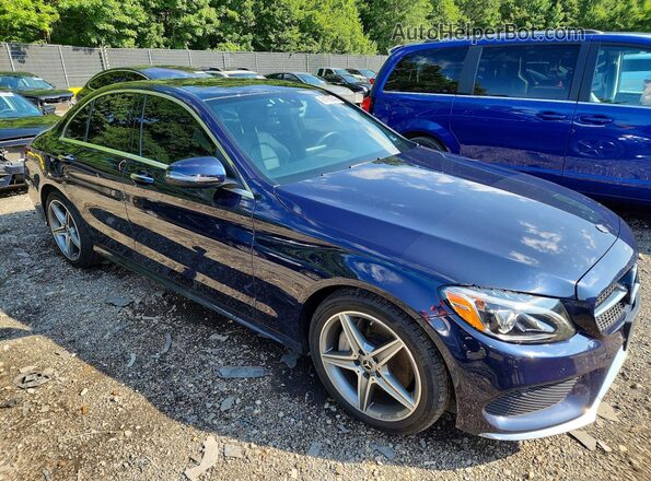 WDDWF4KB2JR416861 2018 MERCEDES-BENZ C Blue Delantero derecho