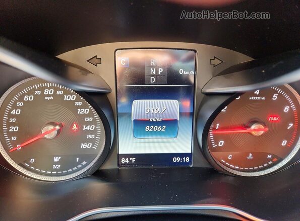 WDDWF4KB2JR416861 2018 MERCEDES-BENZ C Blue Vista del cuadro de instrumentos