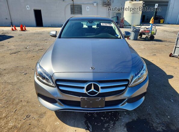 WDDWF4KB6JR373898 2018 MERCEDES-BENZ C Gray Front view