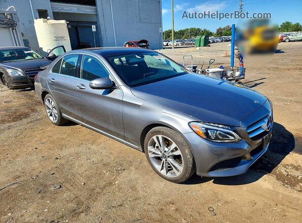 WDDWF4KB6JR373898 2018 MERCEDES-BENZ C Gray Front right