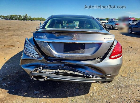 WDDWF4KB6JR373898 2018 MERCEDES-BENZ C Gray Rear view
