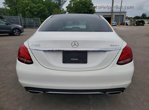 WDDWF4KB9JR323495 2018 MERCEDES-BENZ C White Вид ззаду