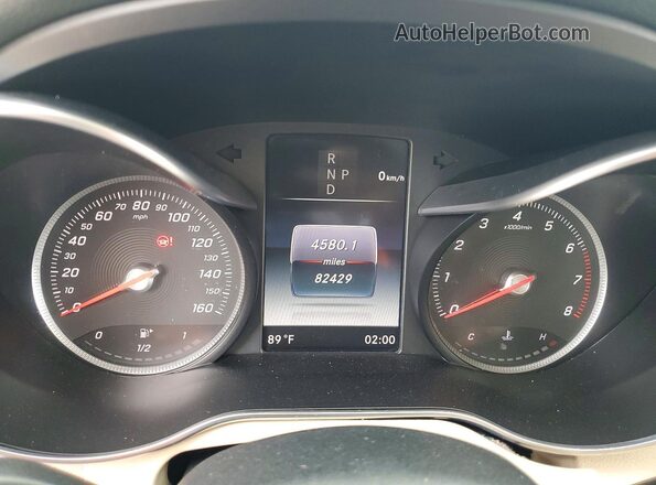 WDDWF4KB9JR323495 2018 MERCEDES-BENZ C White Вид щитка приладів