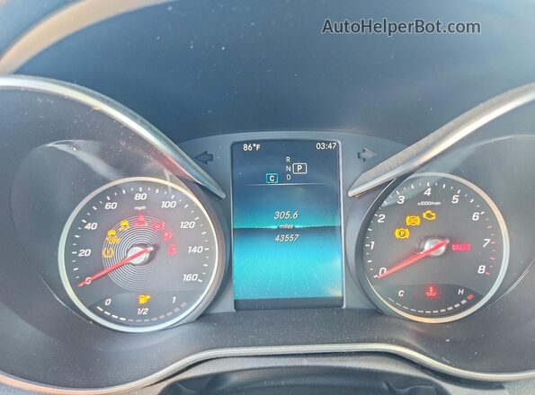 WDDWF8EB6LR561603 2020 MERCEDES-BENZ C Gray ხელსაწყოთა პანელის ხედი
