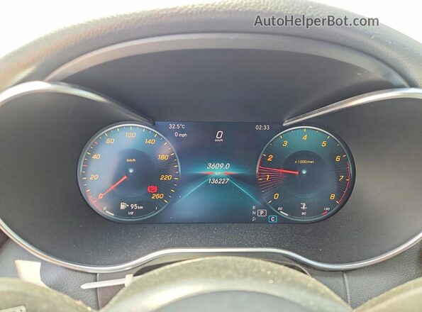 WDDWH8EB3KF841876 2019 MERCEDES-BENZ C White Vista del cuadro de instrumentos