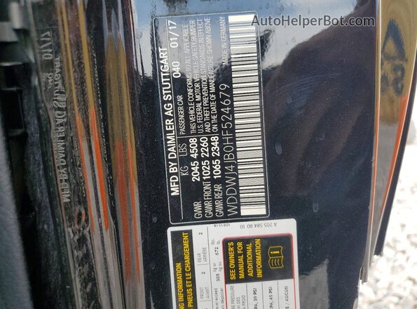 WDDWJ4JB0HF524679 2017 MERCEDES-BENZ C Black Engine compartment view