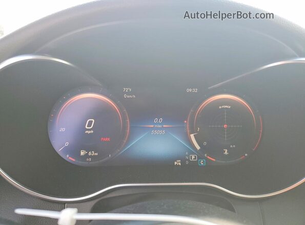 WDDWJ8DB9KF844593 2019 MERCEDES-BENZ C White Instrument cluster view