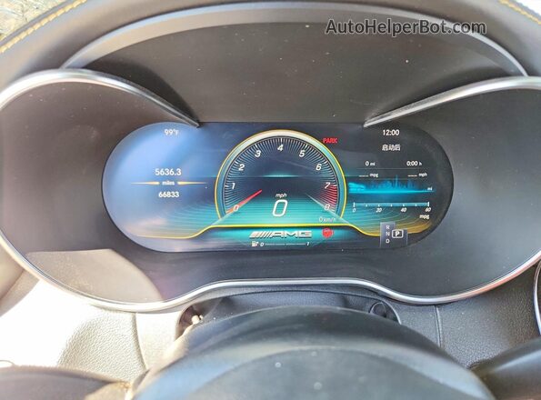 WDDWJ8HB8LF934734 2020 MERCEDES-BENZ C White Instrument cluster view