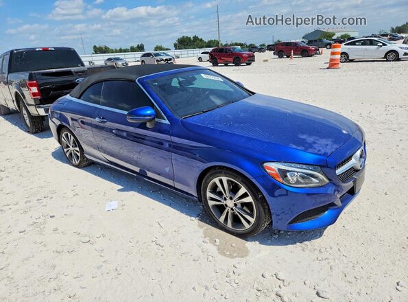 WDDWK4KB3HF440903 2017 MERCEDES-BENZ C Blue Передня права чверть