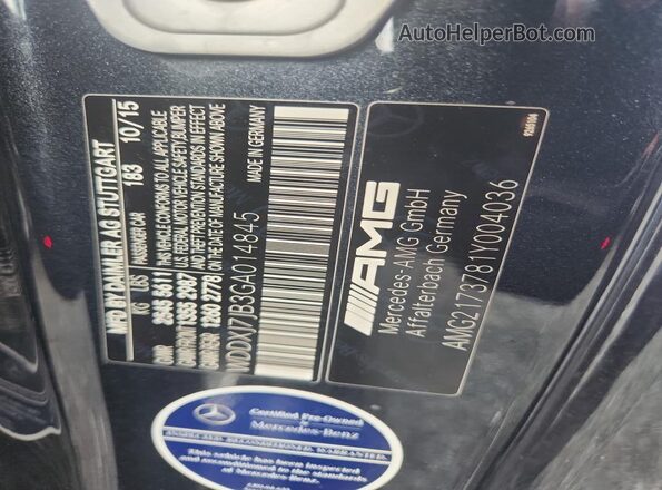 WDDXJ7JB3GA014845 2016 MERCEDES-BENZ S Gray Vista del compartimento del motor
