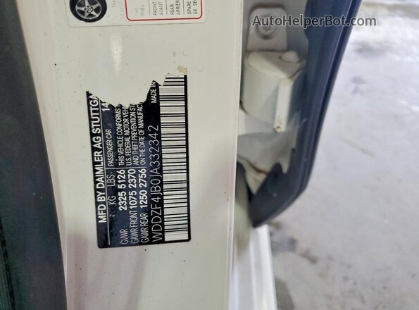WDDZF4JB0JA332342 2018 MERCEDES-BENZ E White Widok komory silnika