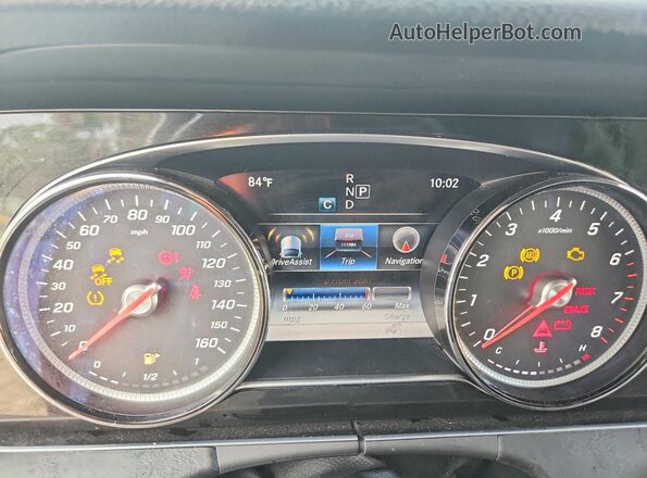 WDDZF4JB2HA159742 2017 MERCEDES-BENZ E Black ხელსაწყოთა პანელის ხედი