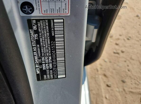 WDDZF4JB4HA041532 2017 MERCEDES-BENZ E Silver ძრავის განყოფილების ხედი