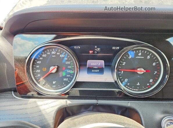 WDDZF4JB4HA240564 2017 MERCEDES-BENZ E Black ხელსაწყოთა პანელის ხედი