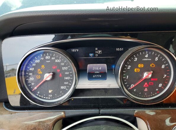 WDDZF4JB5JA390768 2018 MERCEDES-BENZ E Серый Вид щитка приборов