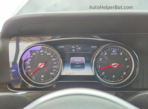 WDDZF4JB7KA625320 2019 MERCEDES-BENZ E Черный Вид щитка приборов