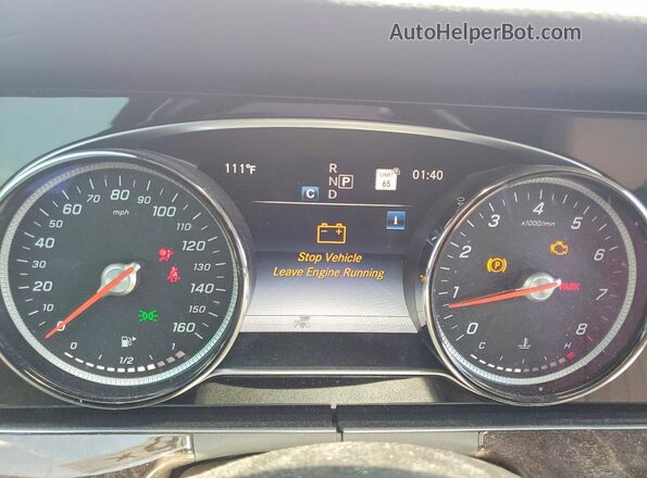 WDDZF4JB8KA548599 2019 MERCEDES-BENZ E Red Vista del compartimento del motor