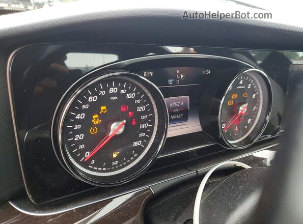 WDDZF4KB4KA536156 2019 MERCEDES-BENZ E Black ხელსაწყოთა პანელის ხედი