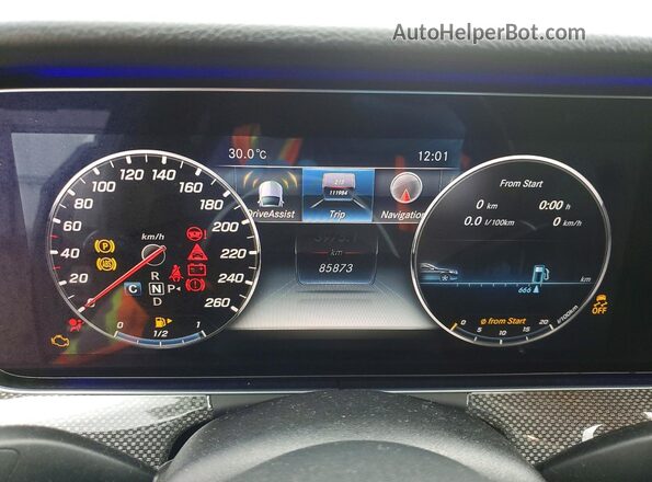 WDDZF4KB5KA587794 2019 MERCEDES-BENZ E Black Вид щитка приладів
