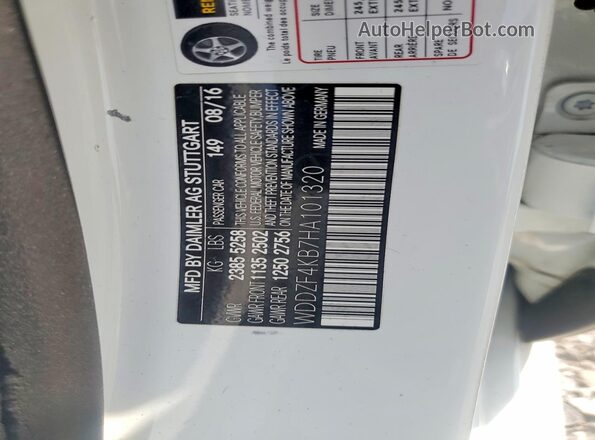 WDDZF4KB7HA101320 2017 MERCEDES-BENZ E White Engine compartment view