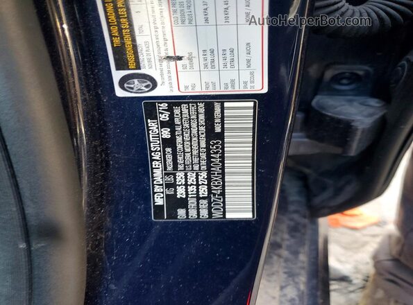 WDDZF4KBXHA044353 2017 MERCEDES-BENZ E Blue Engine compartment view