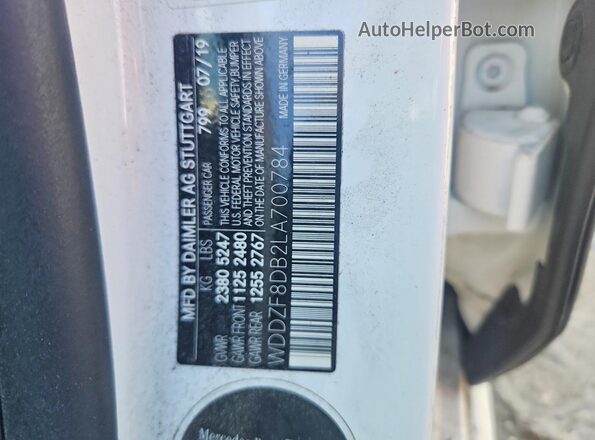 WDDZF8DB2LA700784 2020 MERCEDES-BENZ E White Engine compartment view