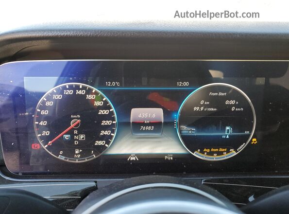WDDZF8EB2LA701237 2020 MERCEDES-BENZ E White Instrument cluster view
