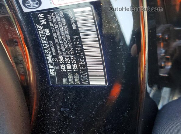 WDDZF8EB6LA741904 2020 MERCEDES-BENZ E Black Engine compartment view