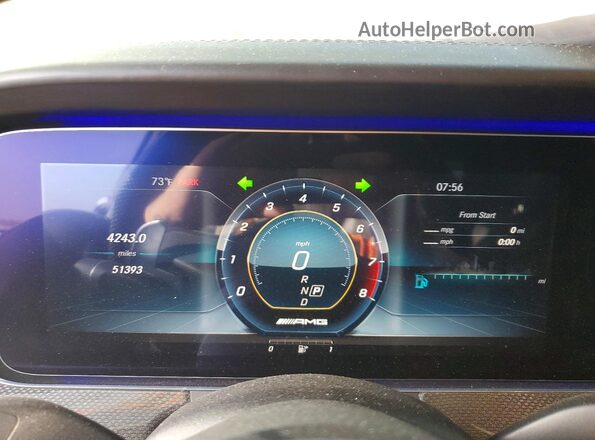WDDZF8KB6KA611544 2019 MERCEDES-BENZ E Black Vista del cuadro de instrumentos
