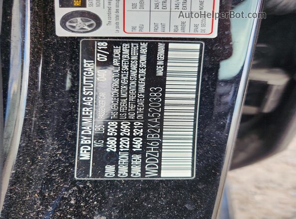 WDDZH6JB2KA520383 2019 MERCEDES-BENZ E Black Շարժիչի բաժամունքի տեսք