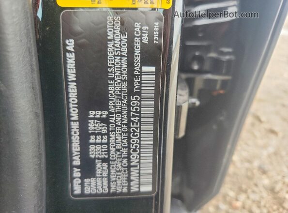 WMWLN9C59G2E47595 2016 MINI COOPER Black Вид підкапотного простору