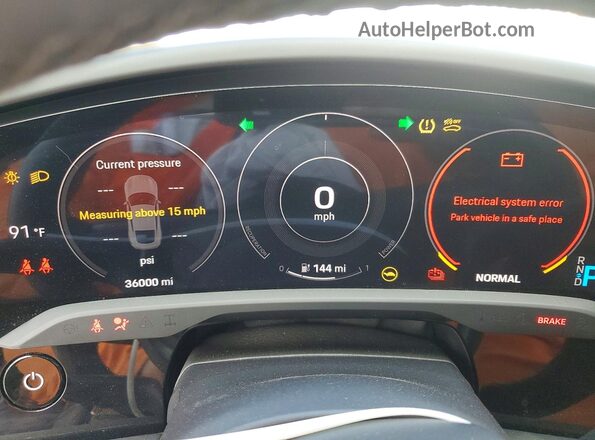 WP0AA2Y15NSA15165 2022 PORSCHE TAYCAN White Вид щитка приладів