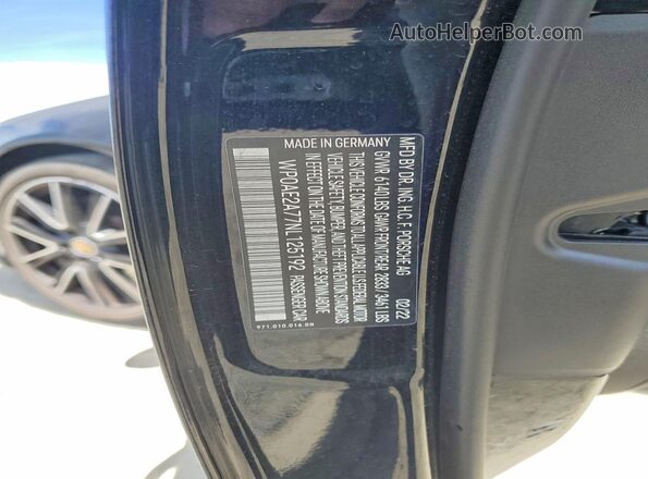 WP0AE2A77NL125192 2022 PORSCHE PANAMERA Black Вид підкапотного простору