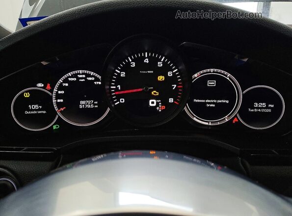 WP1AA2AY6KDA12956 2019 PORSCHE CAYENNE Black Widok zestawu wskaźników