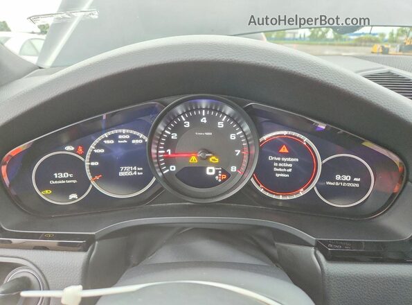 WP1AA2AY9KDA08786 2019 PORSCHE CAYENNE Black Вид щитка приладів