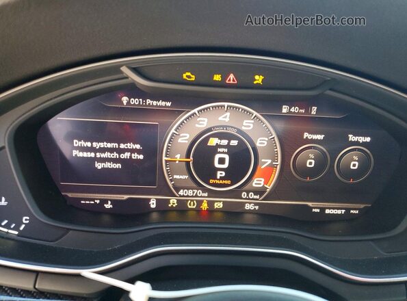WUABWCF55KA907435 2019 AUDI RS5 Gray Instrument cluster view